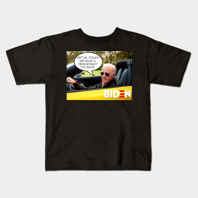 Biden Car Meme Kids T-Shirt by Tainted